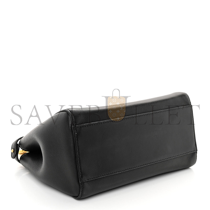 FENDI FF NAPPA MINI PEEKABOO ICONIC SATCHEL BLACK (23*18*11cm)